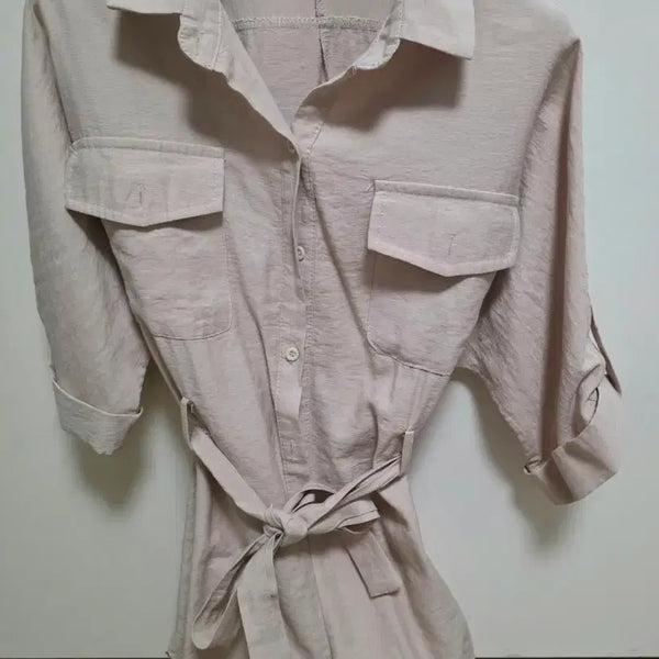 [BUNJANG] Beige Jumpsuit Size 44-55 / 베이지색 점프슈트 (사이즈 44~55)