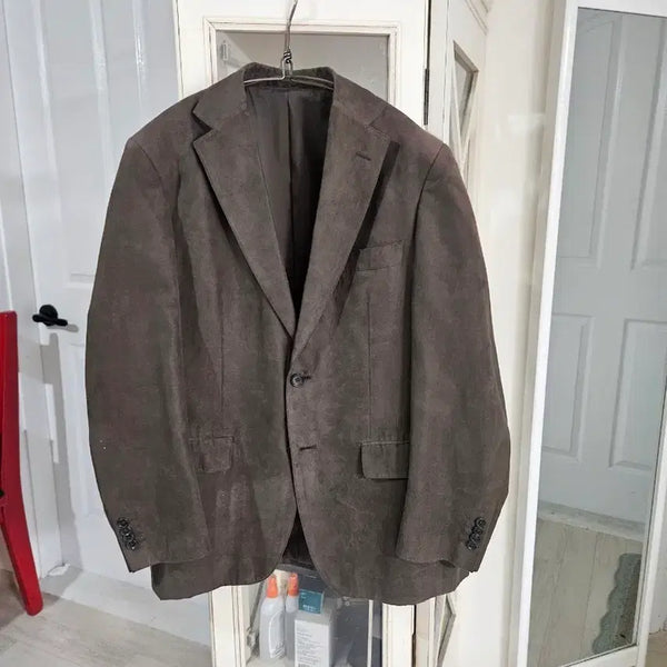 [BUNJANG] Brown Suede Men's Jacket / 브라운 스웨이드 남성 자켓
