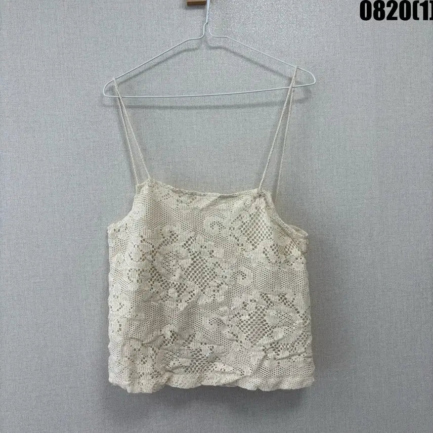 [BUNJANG] Crochet Sleeveless Top Ivory S / 크로셰 민소매 나시 아이보리 s