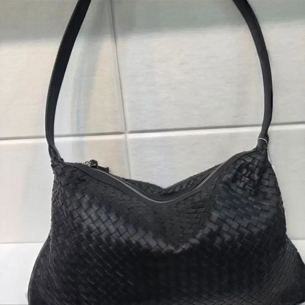 [BUNJANG] Genuine Lambskin Lattice Shoulder Bag / 양가죽 격자 숄더백 새상품