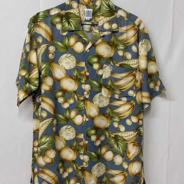 [BUNJANG] 90s J.Press Vintage Fruits Pattern Open Collar Shirt / 90s J.PRESS 제이프레스 빈티지 프루츠 패턴 오픈카라 셔츠 100