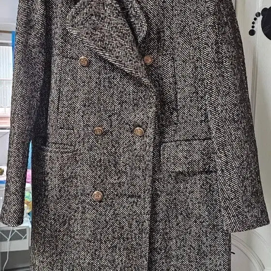[BUNJANG] PAUL & JOE Herringbone Tweed Coat / 폴앤죠어 코트 헤링본 트위드 코트