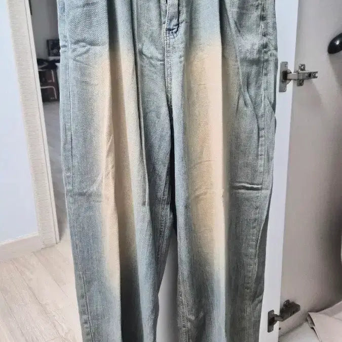 [BUNJANG] Woneychaser Brushed Washing Cooling Wide Denim Pants L / 새것) 원체이서 브러쉬드 워싱 쿨링 와이드 데님 팬츠 L