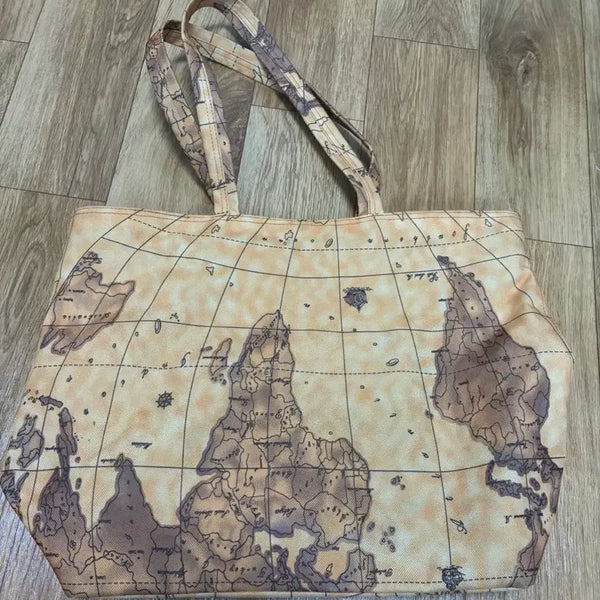 [BUNJANG] World Map Tote Bag / 세계지도 토트백