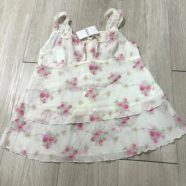 [BUNJANG] Vintage Flower Pattern Cami Top / 빈티지 플라워패턴 나시