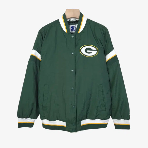 [BUNJANG] Starter Green Bay Packers Varsity Jacket / [100] 스타터 다크그린 그린베이 패커스 바시티 자켓