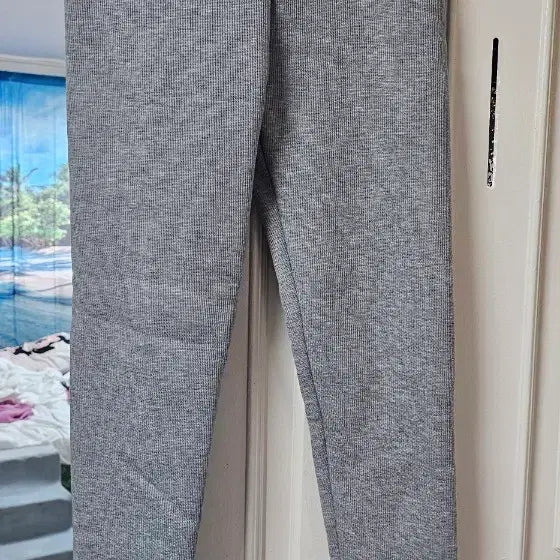 [BUNJANG] Meinek Women's Warm Ribbed Leggings - Grey / 메이넥 여성 웜 레깅스 그레이