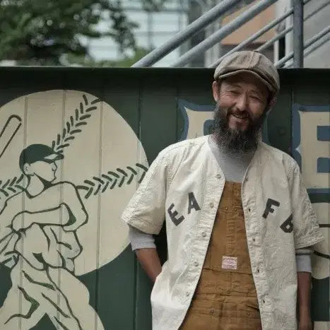 [BUNJANG] Freewheelers Baseball Short Sleeve Shirt / 프리휠러스 베이스볼 반팔셔츠