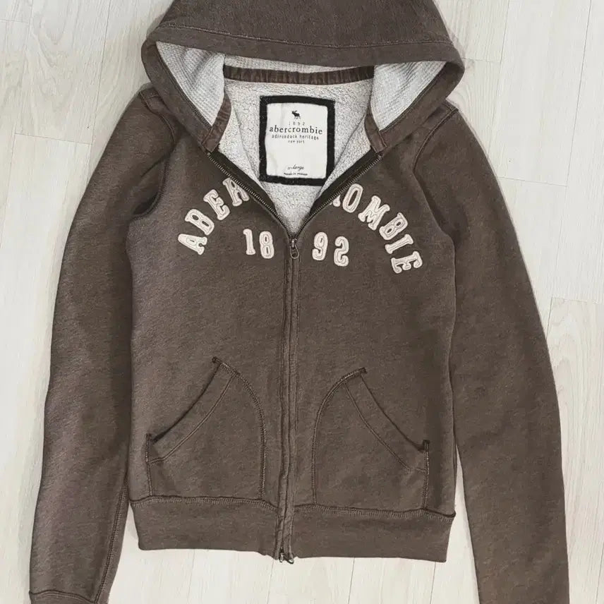 [BUNJANG] Abercrombie Brown Zip-Up Hoodie / Abercrombie 아베크롬비 후드집업 브라운
