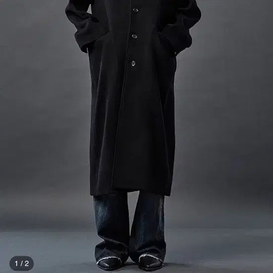 [BUNJANG] Allene Wool Cashmere High Neck Coat Size 2 / 알렌느 울 캐시미어 하이넥 코트 2사이즈 (WJ423)