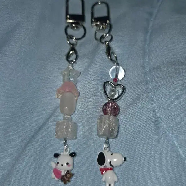 [BUNJANG] Snoopy Pochacco Charm Keychain / 스누피 포차코 키링