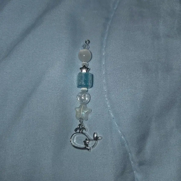 [BUNJANG] Whale Silver Bead Keychain / 고래 실버 키링