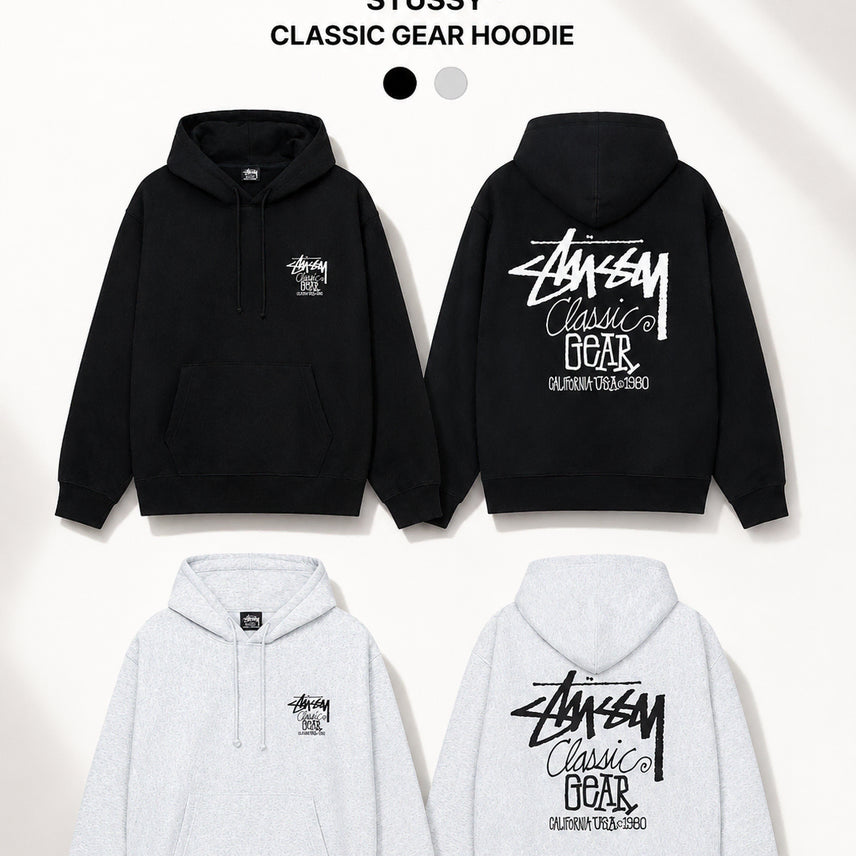 [BUNJANG] Stussy Classic Gear Zip Hoodie / (정품 무료배송) 스투시 클래식기어 후드집업