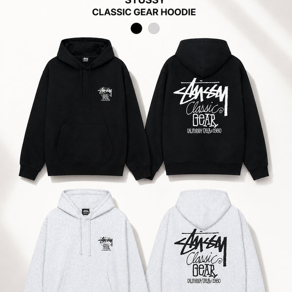 [BUNJANG] Stussy Classic Gear Zip Hoodie / (정품 무료배송) 스투시 클래식기어 후드집업