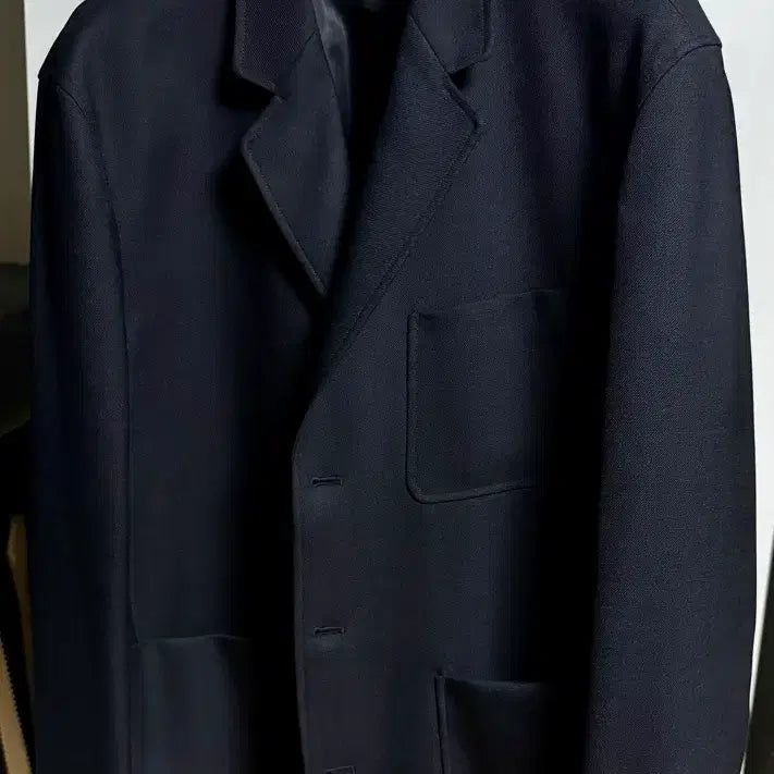 [BUNJANG] Poterry Wool Sports Jacket Dark Navy Size 5 (2XL) / 포터리 울 스포츠 자켓 다크네이비 5사이즈(2XL) 신품급