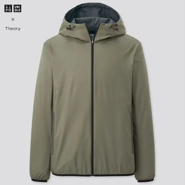 [BUNJANG] Theory x Uniqlo Khaki Windbreaker Jacket / 띠어리X유니클로 카키색 바람막이