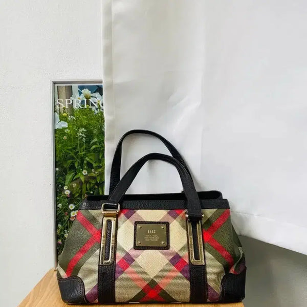 [BUNJANG] DAKS Signature Check Pattern Tote Bag / 닥스(DAKS) 시그니처 체크 패턴 토트백