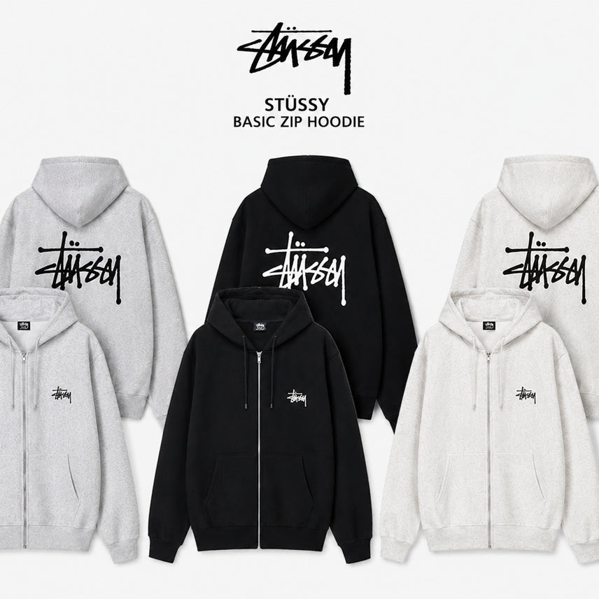 [BUNJANG] Stussy Basic Zip Hoodie / (정품 무료배송) 스투시 베이직 후드집업