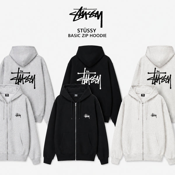 [BUNJANG] Stussy Basic Zip Hoodie / (정품 무료배송) 스투시 베이직 후드집업