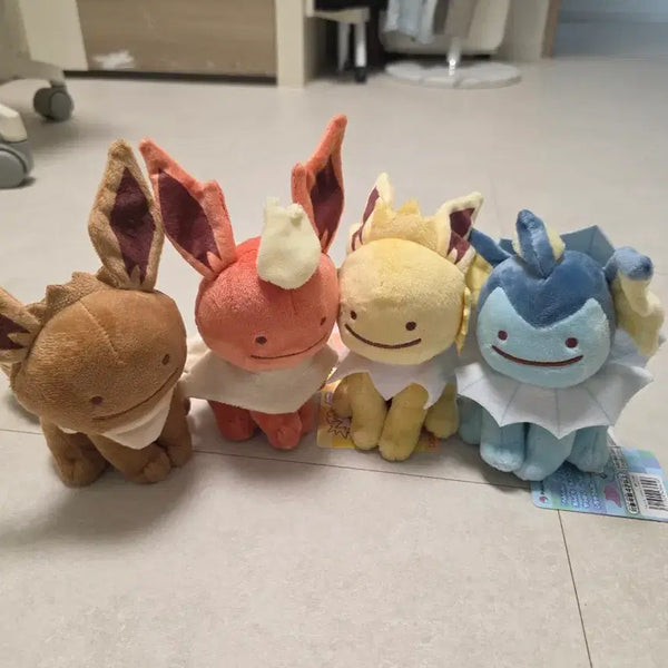 [BUNJANG] Pokemon Eevee Evolution Metamon Transformation 4-Piece Doll Bundle Set / 잠실 무릉도원 메타몽 변신 이브이즈 인형 4종 일괄판매