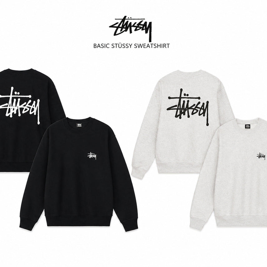 [BUNJANG] Stüssy Basic Crewneck Sweatshirt / (정품 무료배송)스투시 베이직 맨투맨