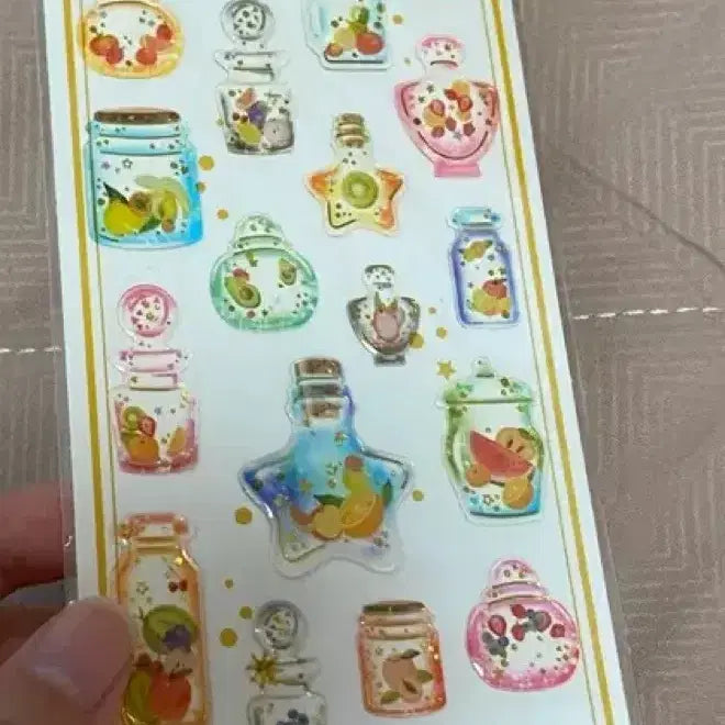 [BUNJANG] Glass Fruit Diary Deco Sticker Set / 다꾸 스티커 다이어리 꾸미기 유리 과일