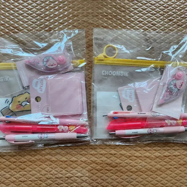 [BUNJANG] Kakao Friends Chunsik Stationery Set Bundle (2 Items) / 카카오프렌즈 춘식이 문구세트 2개 일괄