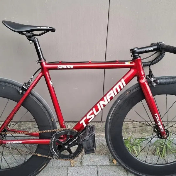 [BUNJANG] Tsunami Bicycle Frame Set with Handlebar, Stem, Saddle, Chain, and Wheelset / 쓰나미 판/대 추금120정도보유