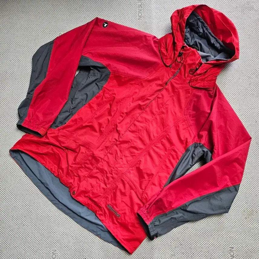 [BUNJANG] MAMMUT Red/Gray Windbreaker Jacket / 마무트 바람막이 자켓 레드/그레이