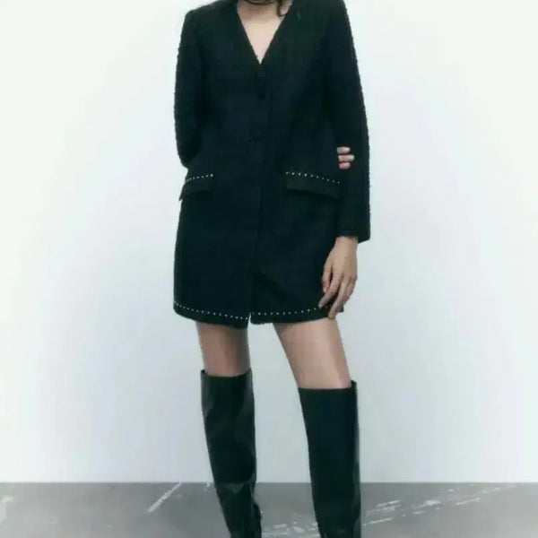 [BUNJANG] Zara Studded Tweed Jacket M / 자라 스터드 트위드 자켓M 택달린 새상품
