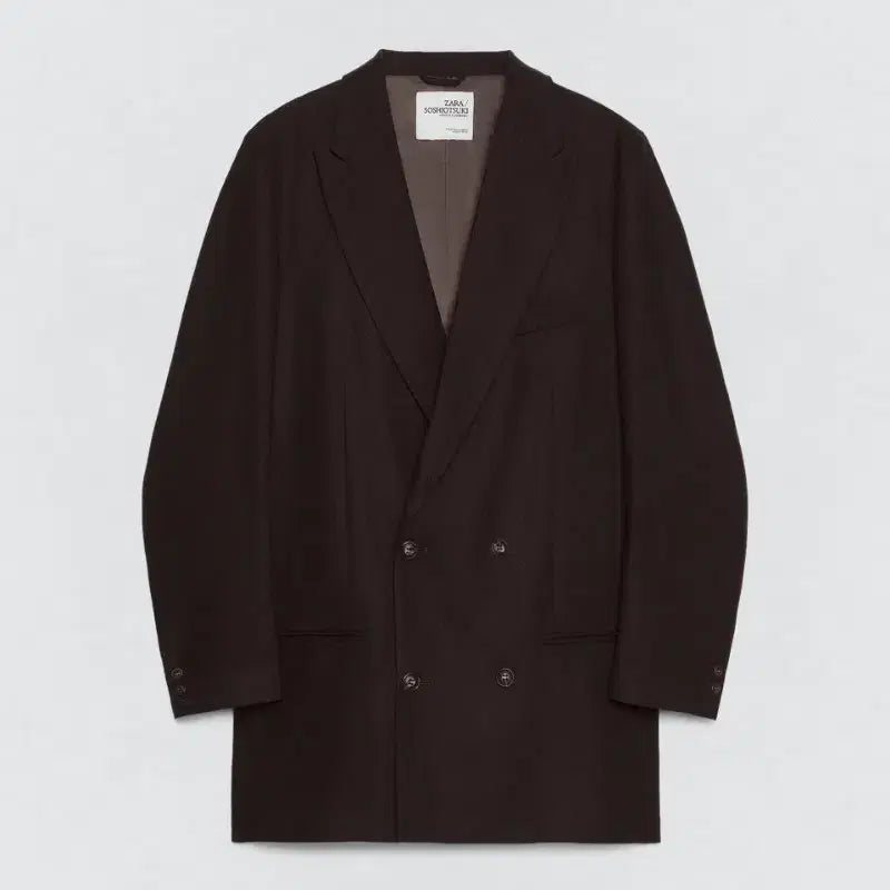 [BUNJANG] ZARA x soshiotsuki Brown Flannel Coat Blazer EU 50 / (새상품)자라 x 소시오츠키 soshiotsuki 브라운 플란넬 코트 블레이저 50
