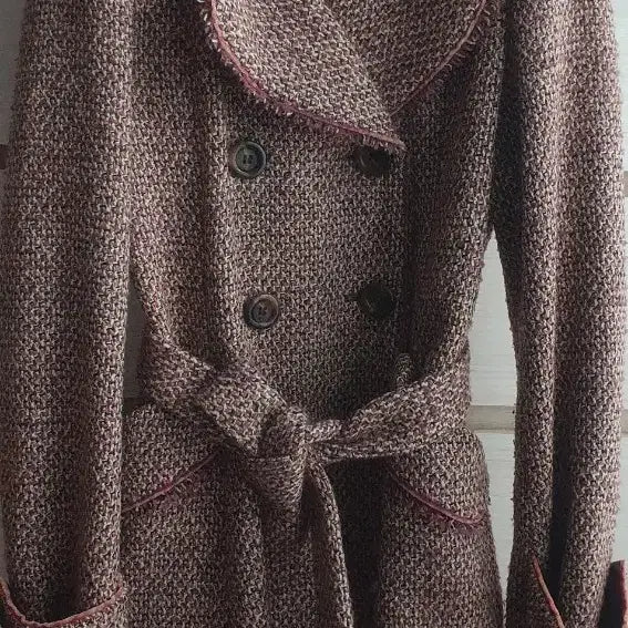 [BUNJANG] NAF NAF Tweed Double Coat / NAF NAF 트위드 코트