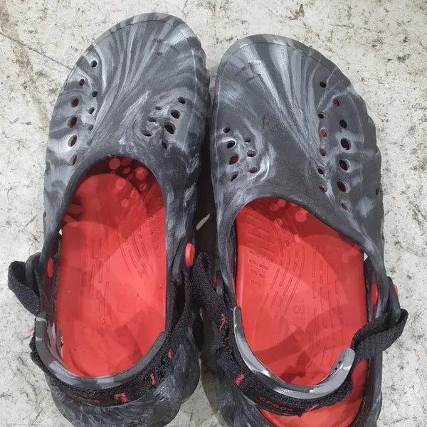 [BUNJANG] Crocs Sandals Black/Gray/Red / 크록스 샌들 블랙/그레이/레드M7W9  250ㅡ255