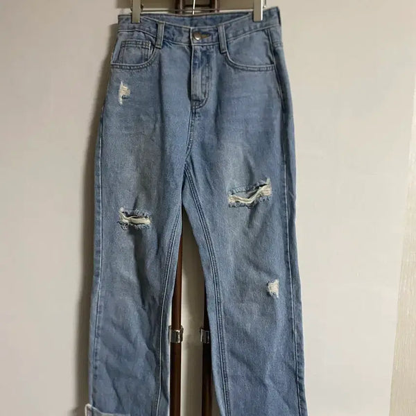 [BUNJANG] Light Distressed Denim Pants Size 55 / 라이트 찢청 팬츠 55