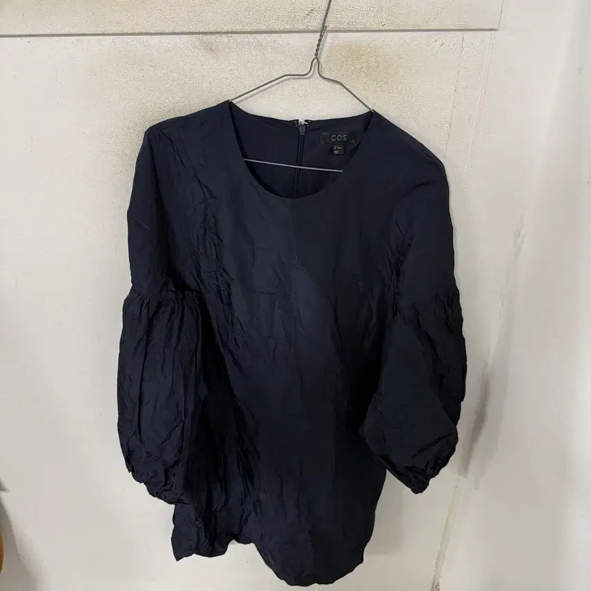 [BUNJANG] COS Puff Sleeve Dress Navy / COS 퍼프소매 원피스 네이비