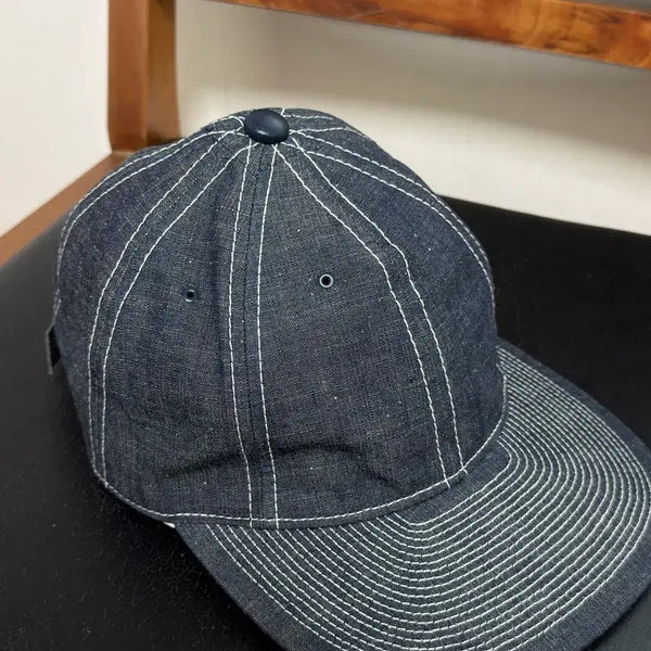 [BUNJANG] Poten PTN-2502 Chambray Ball Cap Navy / 포텐 PTN-2502 샴브레이 볼캡: 네이비 / Free