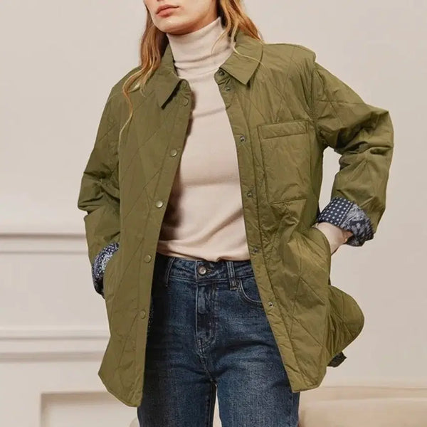[BUNJANG] Breal Women's Quilting Lightweight Padding Jacket Khaki / (55)BREAL 여성 퀼팅 야상 경량 패딩 자켓 카키 봄가을 W4796