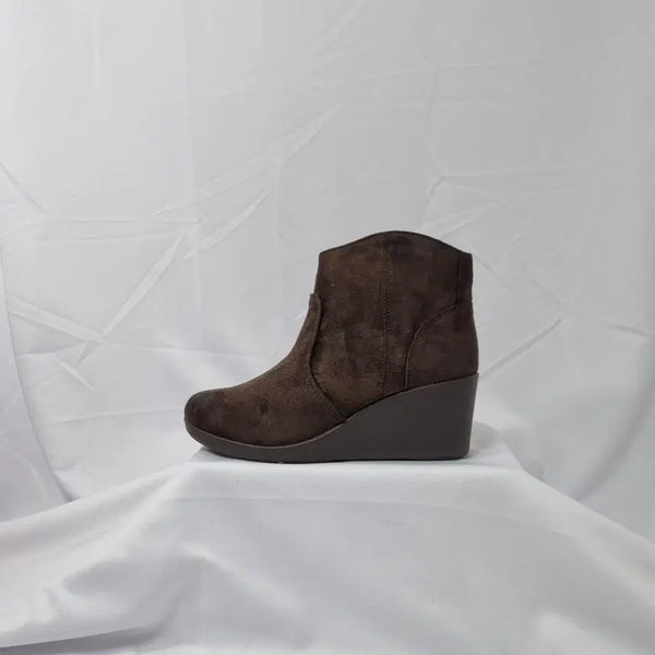 [BUNJANG] Vintage Hseo Women's Suede Wedge Ankle Boots / 빈티지하서 w5 220 크록스 레이 스웨이드 부티 첼시 웨지 앵클 부츠 힐 워커