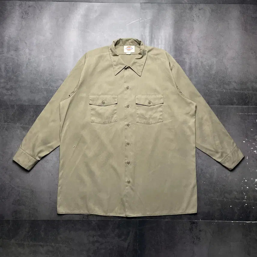[BUNJANG] Dickies 90s USA Flap Pocket Workshirt Sand Beige / DICKIES 90s USA 디키즈 플랩포켓 워크셔츠 A01425