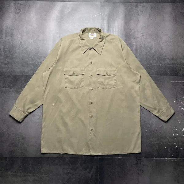 [BUNJANG] Dickies 90s USA Flap Pocket Workshirt Sand Beige / DICKIES 90s USA 디키즈 플랩포켓 워크셔츠 A01425