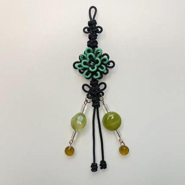 [BUNJANG] Traditional Korean Knots Beaded Keyring - Deep Green / 전통매듭 노리개 비즈 키링_진초록