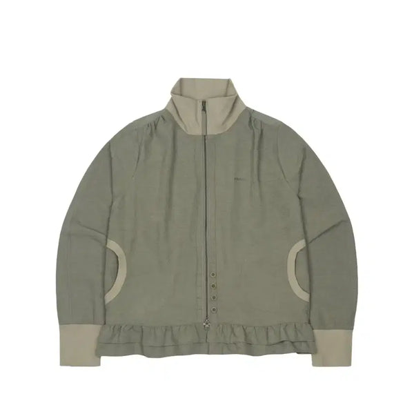 [BUNJANG] COYSEIO Tone Mix Shirring Hem Jacket Light Green Size 1 / COYSEIO 코이세이오 톤믹스 셔링 헴 자켓 라이트그린 1사이즈