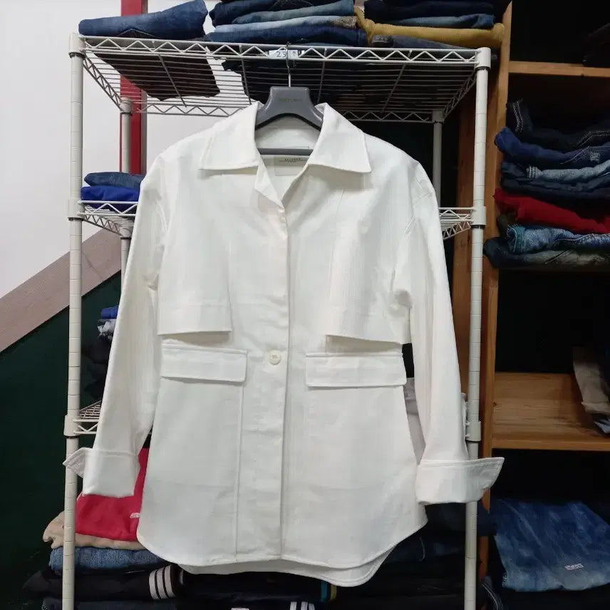 [BUNJANG] KALIEDDIE Span Oversized Blazer Cream L / L100 새상품 KALIEDDIE 스판 오버핏 블레이저 크림 L-461
