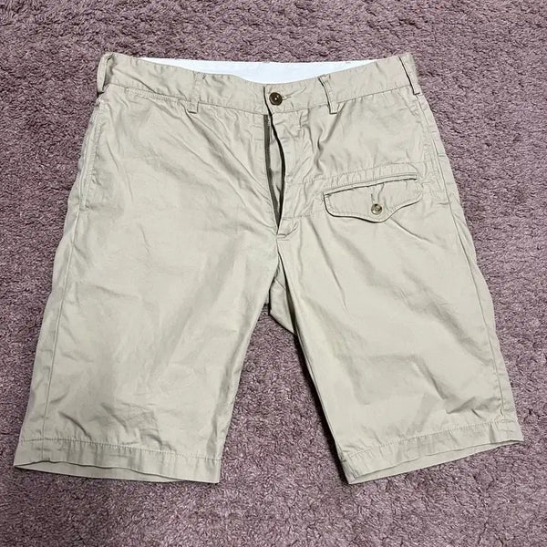 [BUNJANG] Engineered Garments Cotton Pocket Short Pants Beige / 엔지니어드가먼츠 코튼 포켓 숏팬츠