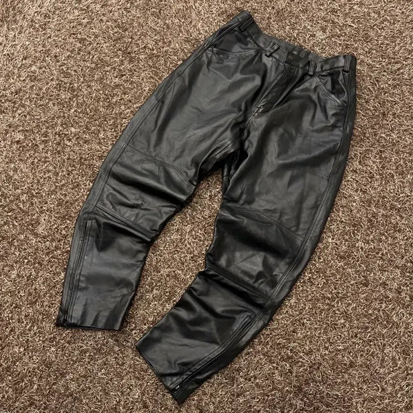 [BUNJANG] Vintage Leather Biker Pants / 32 빈티지 레더진 버이커 가죽 팬츠