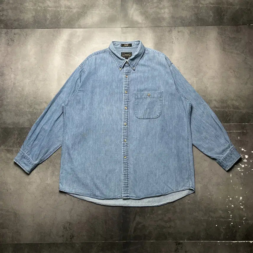[BUNJANG] Arrow Chest Pocket Cotton Denim Shirt A01428 / ARROW 애로우 체스트포켓 코튼 데님셔츠 A01428
