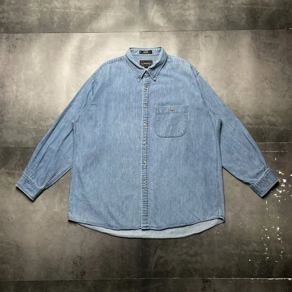 [BUNJANG] Arrow Chest Pocket Cotton Denim Shirt A01428 / ARROW 애로우 체스트포켓 코튼 데님셔츠 A01428