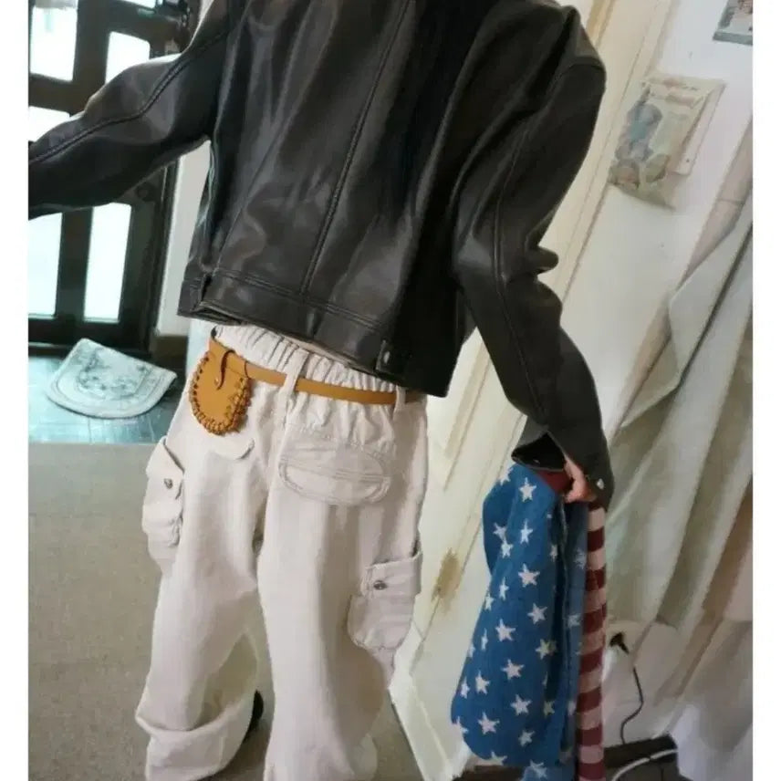[BUNJANG] Morae House Curve Out Pocket Pants Beige / 모래하우스 커브 아웃 포켓 팬츠 베이지