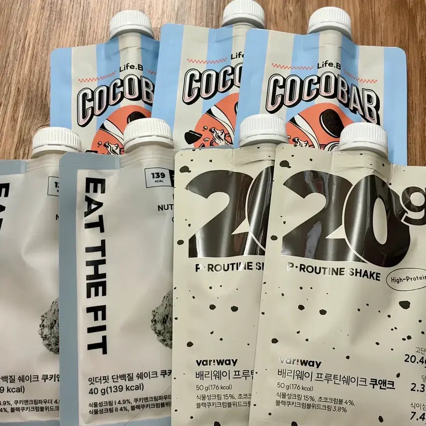 [BUNJANG] Bulk Protein Shakes (Cookie & Cream Flavor) / 총 7개 쿠앤크 배리웨이, 잇더핏, 코코밥 단백질쉐이크