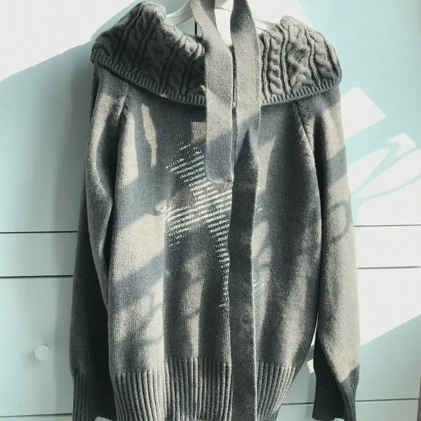 [BUNJANG] Off-Shoulder Grey Sweater / 오프숄더 그레이 스웨터